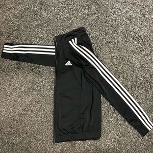 Adidas size XS athletic black stripe workout jacket full zip bomber jacket